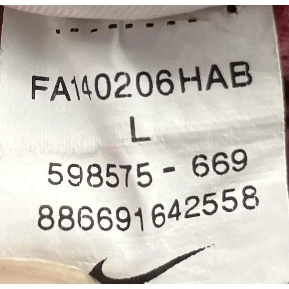 Nike Center Swoosh Hoodie Women's Large‎ Bleached Tie-Dye Sweatshirt 598575-669